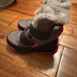 Sorel Kids' Black and Pink Winter Boots
